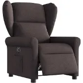 vidaXL Fauteuil relax électrique brun foncé Tissu