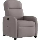 vidaXL Fauteuil relax Taupe Tissu
