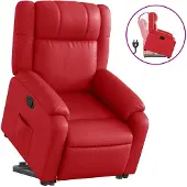vidaXL Fauteuil relax releveur rouge similicuir