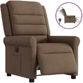 vidaXL Fauteuil relax électrique marron Tissu