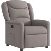 vidaXL Fauteuil relax Taupe Tissu
