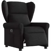 vidaXL Fauteuil relax électrique noir tissu