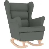 vidaXL Fauteuil à bascule gris foncé 74x90x102 cm Tissu