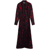 Desigual Robe-chemise rouge / rouge foncé / noir