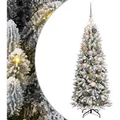 vidaXL Sapin de Noël artificiel avec 150 LED Blanc 53 x 53 x 120 cm
