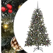 vidaXL Sapin de Noël artificiel avec 300 LED Vert 99 x 99 x 180 cm
