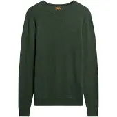 Superdry Homme Pull Slim ras du cou Essential Vert Taille: M