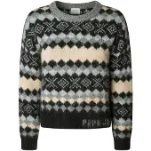 Pepe Jeans Pull-over 'Celestine' crème / gris clair / gris foncé / noir