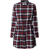 Pepe Jeans pour femme. PL9537750 Robe rouge Marina (S), Casuel, Coton, Manche longue