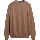 Superdry pour homme. M6110689A Pull en laine marron (L), Casuel