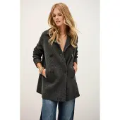 Ba&sh pour femme. 1H25VEST Cardigan Vesta gris foncé (36), Casuel, Laine