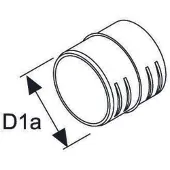 Webasto Raccord de tuyau droit Argent 60 mm Argent 60 mm