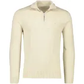 Gant Flamme Half Zip Sweater Beige L Homme