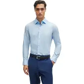 BOSS BLACK Chemise 'H-Hank' bleu clair