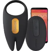 Svakom Winni 2 - Anneau vibrant pour pénis avec commande par application et télécommande (noir)