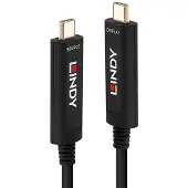 Lindy 15m Fibre Optic Hybrid USB Type C Cable, Audio / Video Only