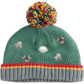 Next Bonnet marron / gris foncé / vert / rouge