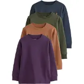 Next T-Shirt bleu foncé / caramel / olive / violet chiné