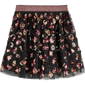 Next Jupe or / or rose / noir