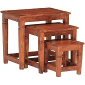 vidaXL Tables gigognes 3 pcs Bois d'acacia massif