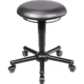 MeyChair Tabouret XXL Assistant Pro A19-10020, avec roulettes, réglable en hauteur, jusqu'à 250 kg, acier &amp; similicuir, résistant aux désinfectants, noir