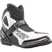 MUGENRACE Hurry Chaussures Moto Noires Blanches Perforées Taille 44