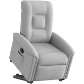vidaXL Fauteuil relax avec releveur Gris nuage Tissu