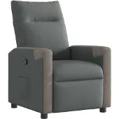 vidaXL Fauteuil relax gris foncé Tissu