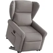 vidaXL Fauteuil relax avec releveur Taupe Tissu