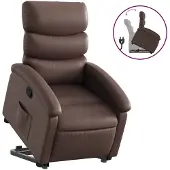 vidaXL Fauteuil relax avec releveur Marron Similicuir