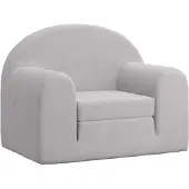 vidaXL Canapé-lit pour enfants Gris clair Peluche douce