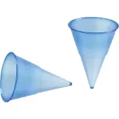 Papstar Gobelet pointu Blue Cone, volume 115 ml, pour les fontaines à eau du marché, Ø 70,3 mm, polypropylène, bleu-transparent, 1000 pièces