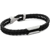 Diesel Bracelet noir / argent