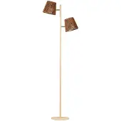 Eth Lampadaire Daan Brun sable avec capuchons en rotin