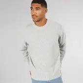 Jack & Jones Pull en maille riz Homme Gris Clair