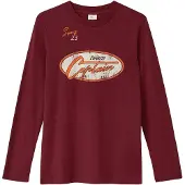 s.Oliver T-Shirt orange foncé / bordeaux / blanc