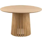 Actona Christo table à manger Ø120 cm plaqué chêne.