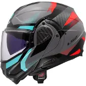 LS2 FF910 Advant II Triple flip-up helmet, gris/bleu/rouge, S (55/56)