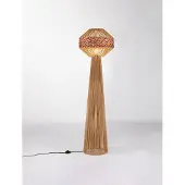 Lyora Lampadaire Mapi Ø 42cm rouge avec marron