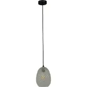 Masterlight Lampe suspendue noire Pineapple avec verre clair