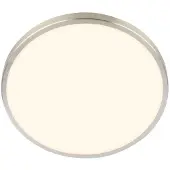 Briloner NOBRE Plafonnier LED, cache décoratif, lumière blanche chaude, nickel mat, Ø24 x 6 cm