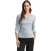 Tom Tailor T-shirt bleu foncé / blanc cassé