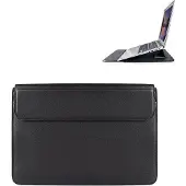 24hShop MacBook bracket bag Ultra-Thin 15,4" waterproof PU leather black (15.40", Apple), Sac pour notebook, Noir