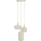 Light & Living Lampe pendante 3L Vide Tufia Crème pour lin