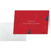 Sigel 25 Weihnachtskarten Ruby Pines DIN A6