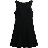 Superdry pour femme. W8012000A Robe LBD col rond noire (XL), Casuel, Polyester, Sans manches / bretelles
