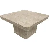 Oviala Table basse carrée 80 cm aspect naturel - Paula