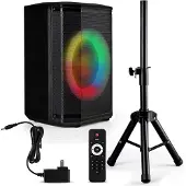 Pyle Altoparlante Party Bluetooth (8 h), Enceinte Bluetooth, Noir