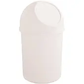 Helit Abfalleimer mit Push-Einwurfklappe, 6 Liter, weiá