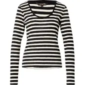 Herrlicher T-shirt 'Kallie' noir / blanc